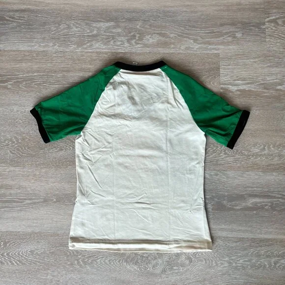 adidas Cream and Green T-shirt - Size XS - Picture 2 of 3